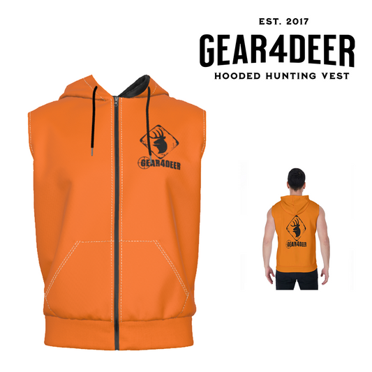 Blaze Orange Gear4Deer Hooded Hunting Vest